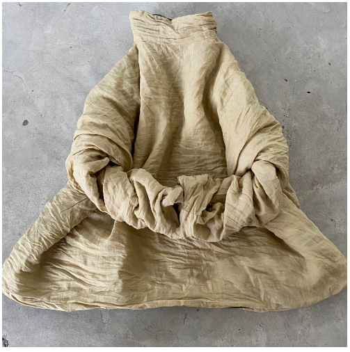 燕燕~苧麻雙層加棉 文藝高領薄棉打底衫 上衣 