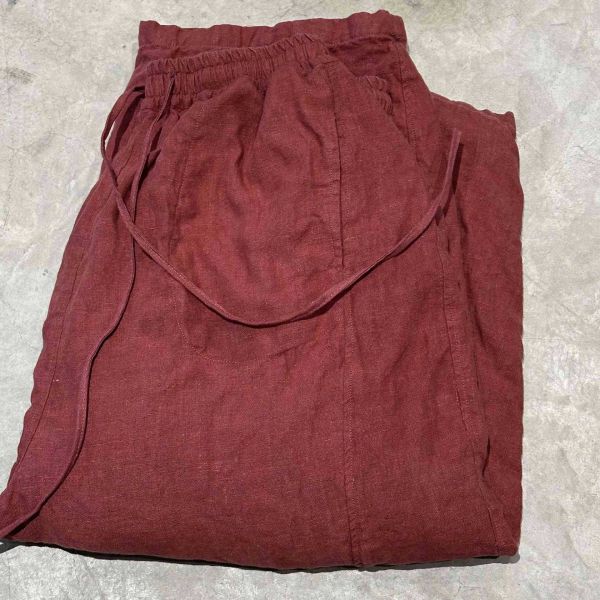 燕燕～ 加厚亞麻夾棉休閒棉褲 長褲 ab25101 