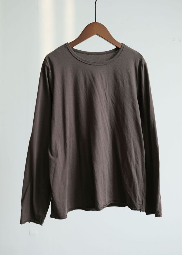 燕燕~秋冬款~純棉針織撞色復古打底百搭長袖上衣  ab2531401 