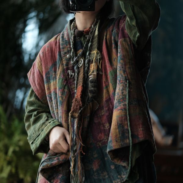 燕燕～秋冬新款   純棉 寬鬆夾棉繫帶背心。 ab200401 