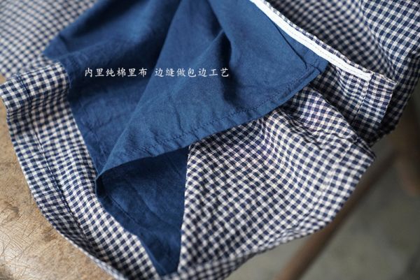 燕燕~春秋款  文藝格紋雙層寬鬆袍子 洋裝 連身裙   ab191301 