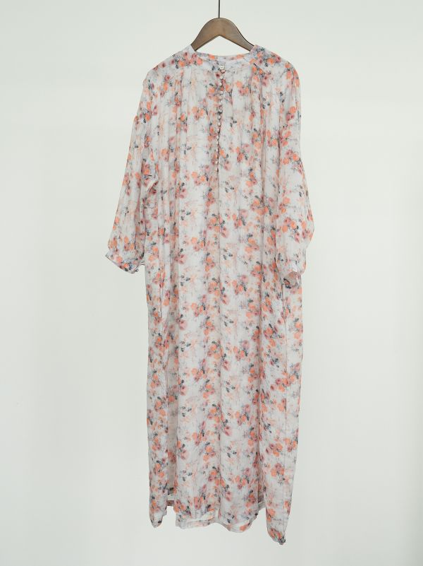 燕燕~棉麻商品~苧麻 法式文藝多扣 復古慵懶寬鬆度假長洋裝 連身裙  ab2310901 （此件商品不退換貨） 