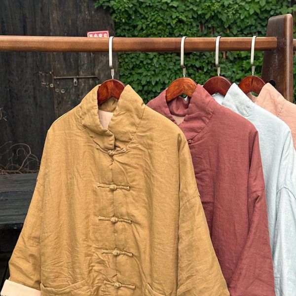 燕燕~大口袋手工盤扣文藝棉衣 復古棉服短外套棉襖外套 