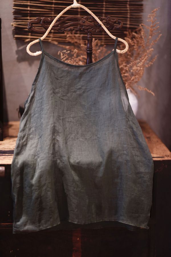 燕燕~棉麻商品~輕薄苧麻春夏內搭吊帶上衣背心 