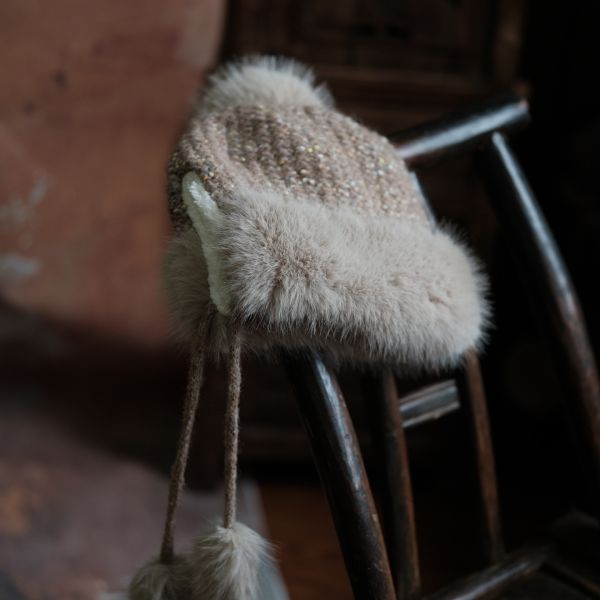 燕燕~復古文藝費爾島針織毛帽-2 