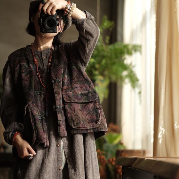 燕燕~秋冬款 設計藝術復古小眾做舊棉背心棉坎肩棉背心 ab202001 