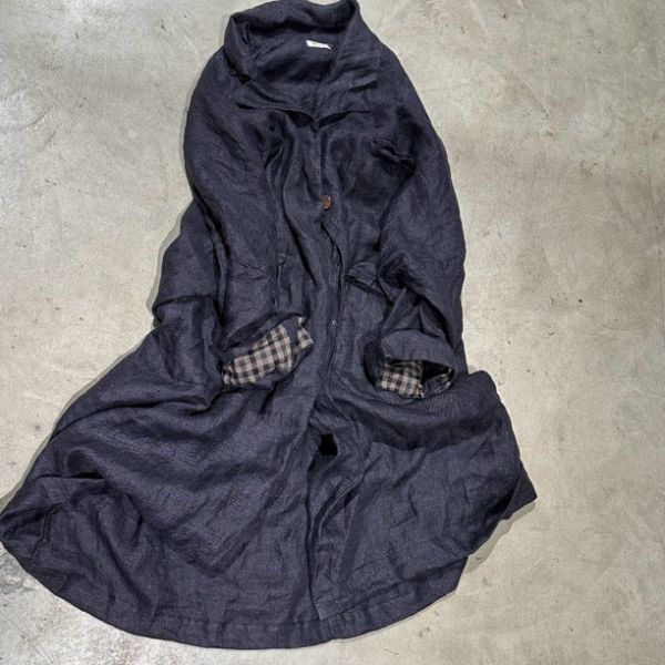 燕燕~春秋款 色織亞麻休閒百搭輕復古風衣外套 （此件商品不退換） 