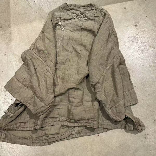 燕燕～秋冬款～復古做舊雙層中式盤扣偏襟外套 