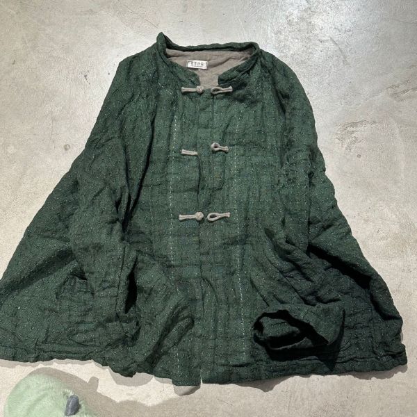 燕燕~提花亞麻 手工盤扣復古開襟衫 外套 