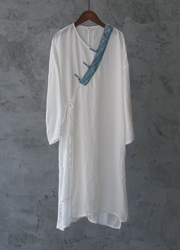 燕燕~棉麻商品~文藝輕薄款 苧麻材質 洋裝 連身裙  也可當長版上衣 ab2102601 