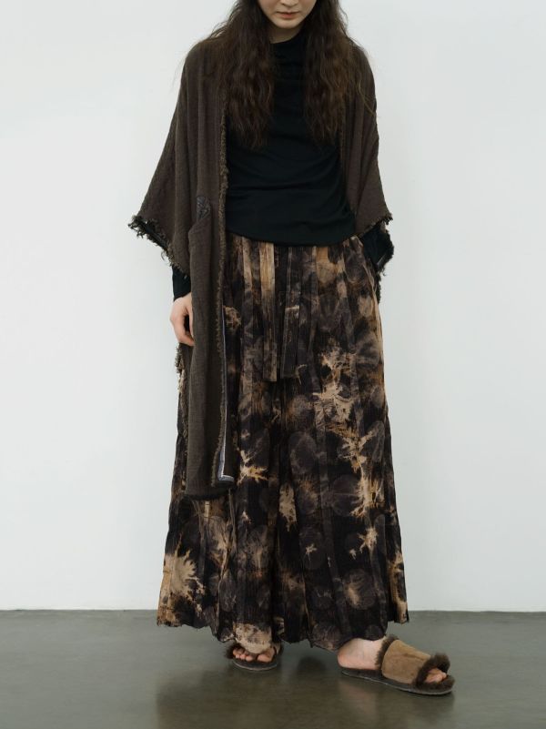 燕燕~秋冬款 復古提花紮染工藝直筒褲 百搭顯瘦雙層闊腿褲  ab2440001 (此件不退換） 