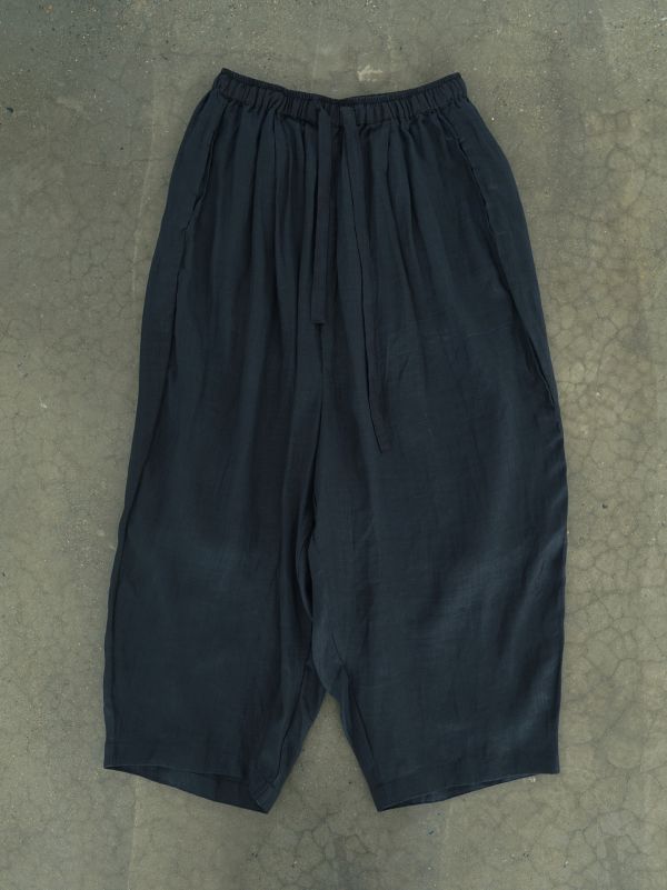 燕燕~苧麻~雙層清涼寬鬆休閒鬆緊直筒顯瘦百搭長褲     ab2418001 