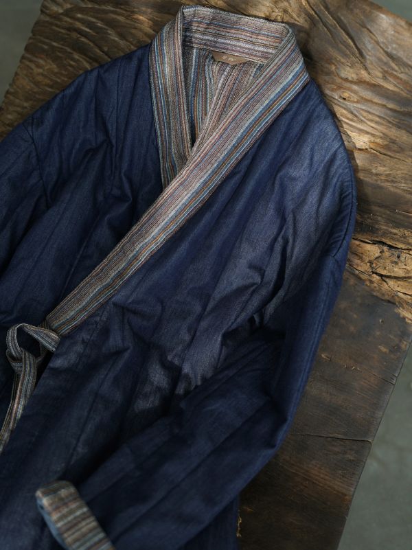 燕燕~個性牛仔拼接寬鬆中長棉服 保暖夾棉外套 abM2533201 