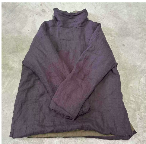 燕燕～印花亞麻夾棉高領套頭打底衫 高領上衣 ab25501 