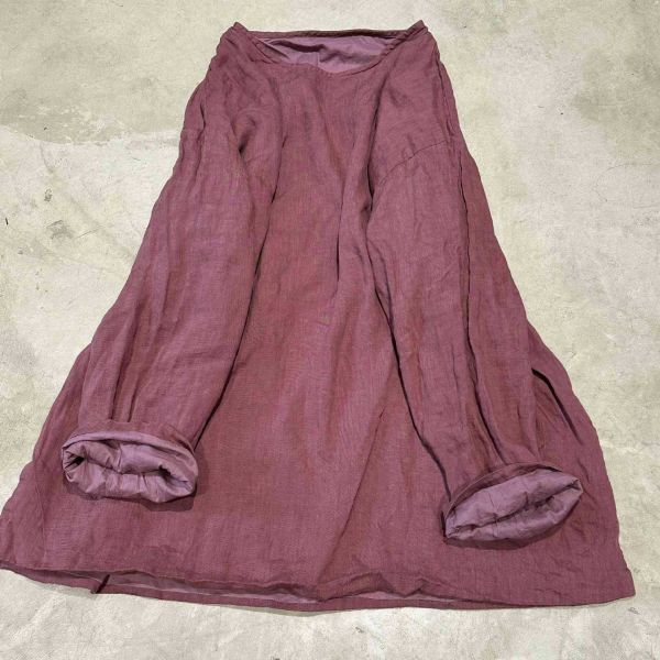 燕燕~亞麻 雙層套頭中長內搭外搭衫 上衣 ab27101 