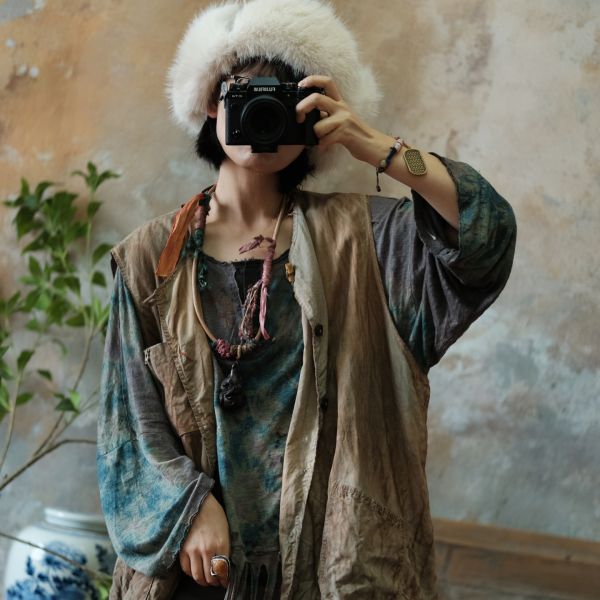 燕燕~復古文藝費爾島針織毛帽  abM02501 