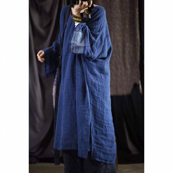 燕燕~春秋  寬鬆v領  寬袖闊版  長袍洋裝 連身裙 + 外搭背心 