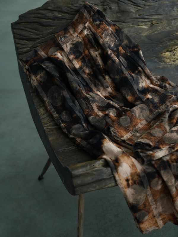 燕燕~秋冬款 復古提花紮染工藝直筒褲 百搭顯瘦雙層闊腿褲  ab2440001 (此件不退換） 