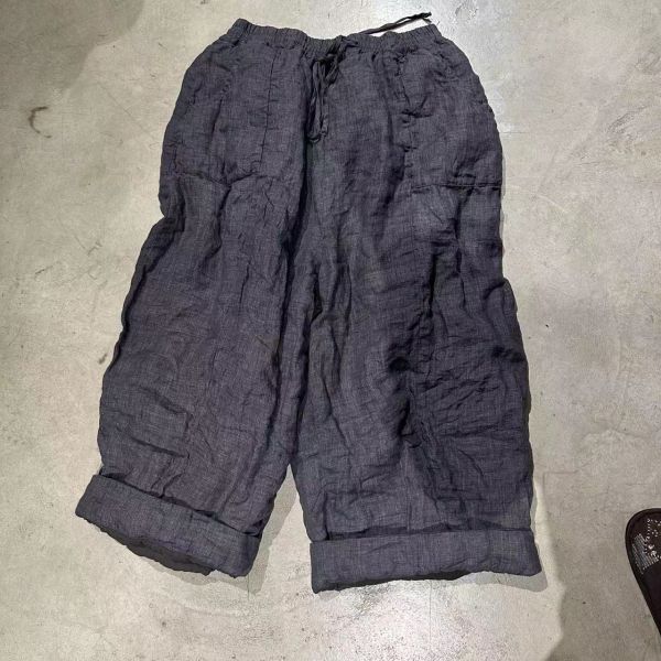 燕燕~棉麻商品~文藝復古休閒百搭冬季加棉保暖色織亞麻棉褲 長褲 