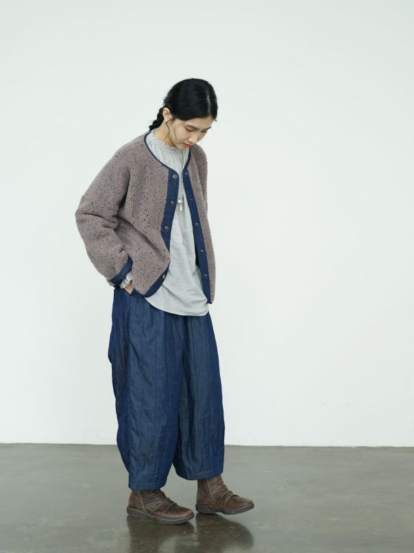 燕燕～冬季保暖牛仔直筒褲九分褲 復古懷舊加厚棉褲靴褲 ab2532201 