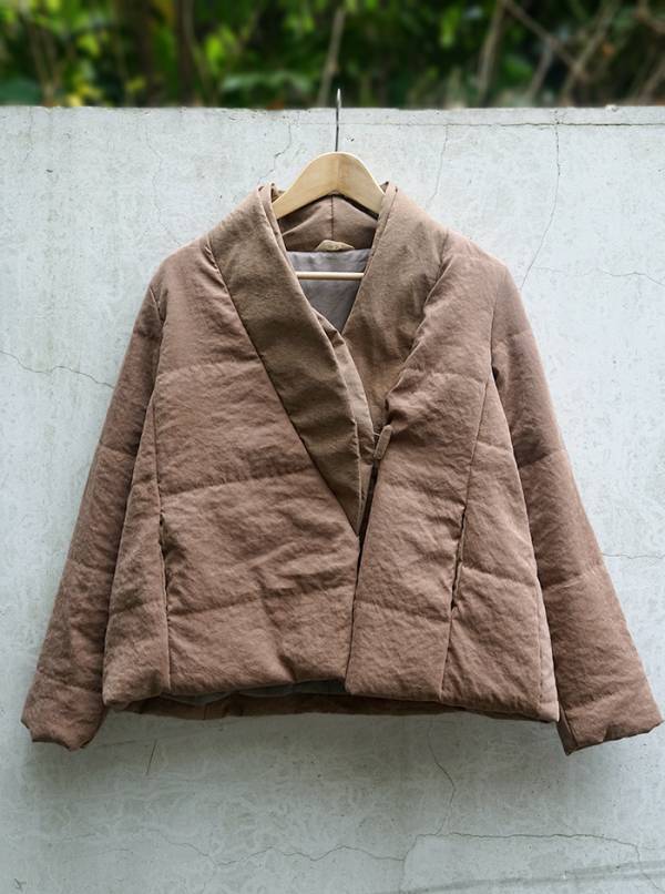 燕燕~棉麻商品~中式斜襟加厚棉外套 1-981 