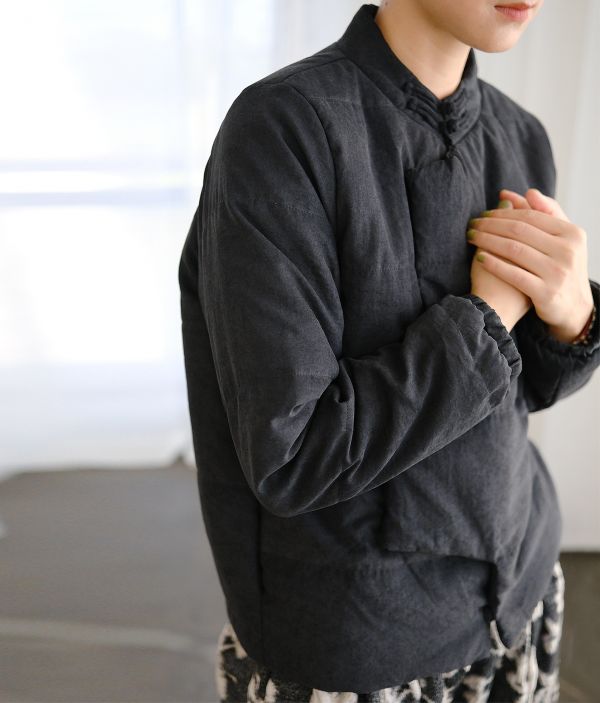 燕燕~仿銅氨 繭型廓形夾棉柔軟棉衣 外套 ab2235201 