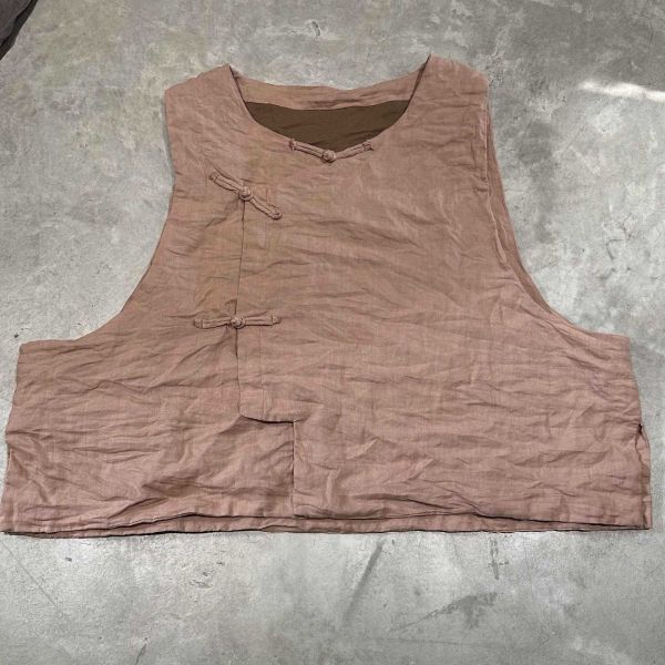 燕燕~秋冬新款 加厚苧麻雙層復古盤扣背心 ab27901 