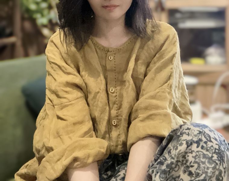 燕燕～夏季新款 休閒文藝百搭圓領亞麻開襟衫手工縫線小衫 外套 