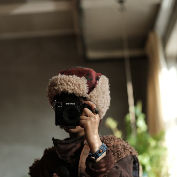 燕燕~純棉復古羊捲毛帽百搭夾棉雷鋒帽 abM06201 