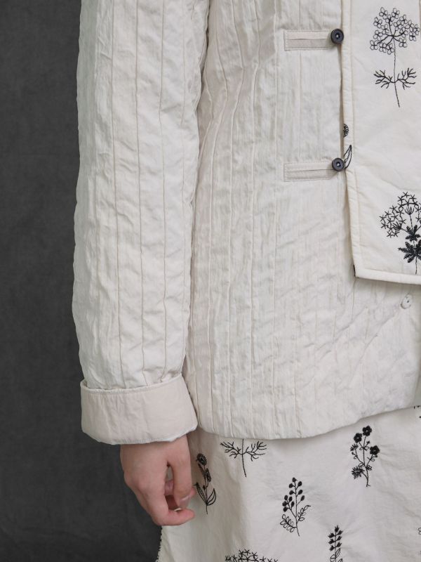 燕燕~秋冬款 復古新中式拼接繡花 偏襟加厚棉服棉衣上衣 外套  ab2327801 