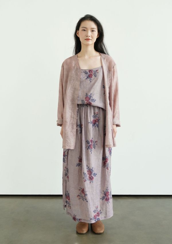 燕燕～暈染撞色V領長袖襯衫 上衣外套   ab2519701 