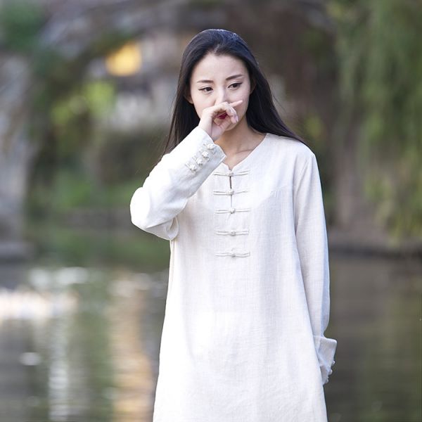 燕燕~棉麻商品~日系森林系~竹節麻材質 復古長袖外套 長袖棉麻衫 