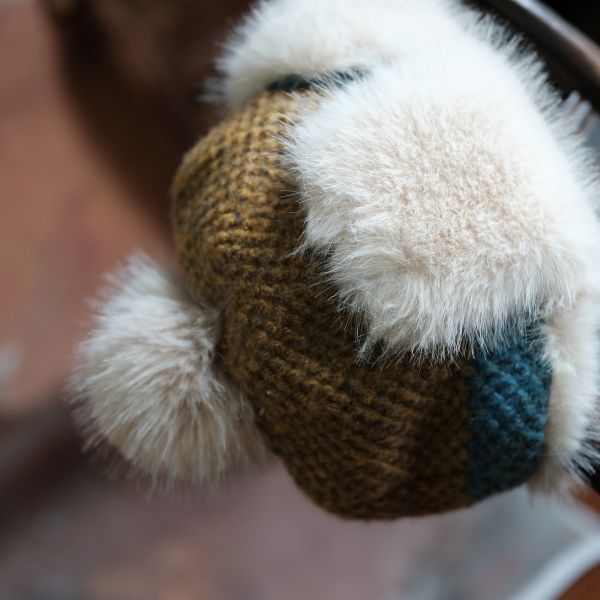 燕燕~復古文藝費爾島針織毛帽  abM02501 