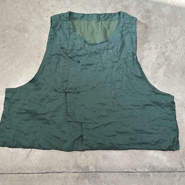 燕燕~秋冬新款 加厚苧麻雙層復古盤扣背心 ab27901 