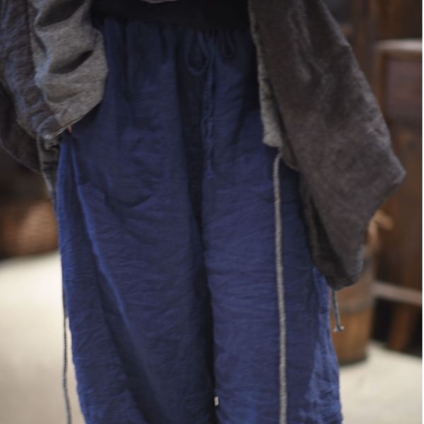 燕燕～ 加厚亞麻夾棉休閒棉褲 長褲 ab25101 