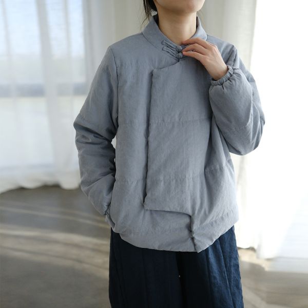 燕燕~仿銅氨 繭型廓形夾棉柔軟棉衣 外套 ab2235201 