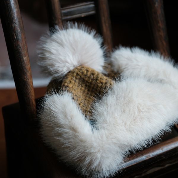 燕燕~復古文藝費爾島針織毛帽  abM02501 