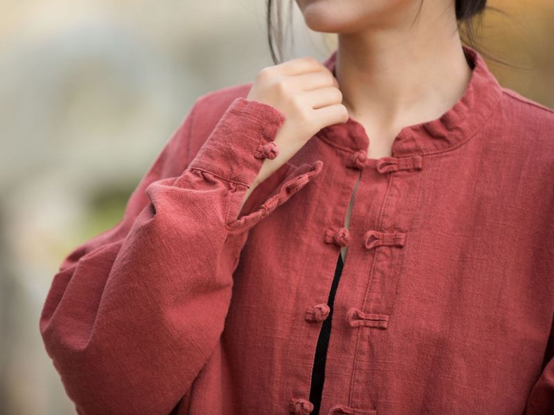 燕燕~夏季款式 苧麻  做舊砂洗改良禪系茶服上衣   開衫女式外套 長袖棉麻衫 