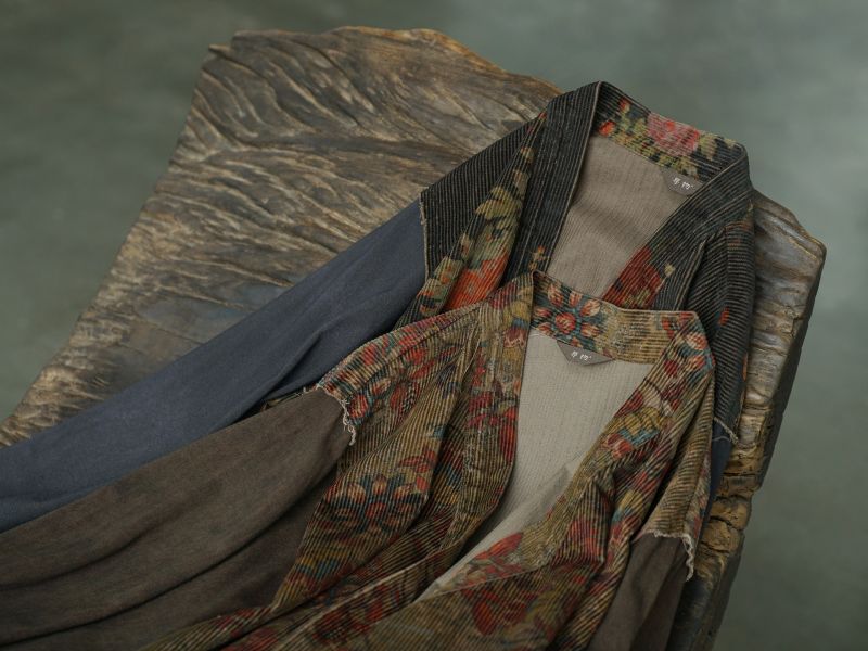 燕燕~復古早春撞色拼接風衣 寬鬆顯瘦輪廓撞色長開襟衫 外套 ab2503301 (此件不退換） 