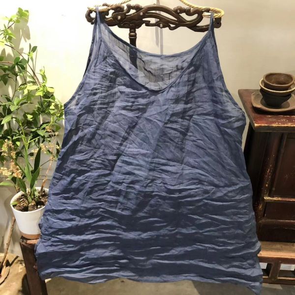 燕燕~棉麻商品~春夏款  文藝休閒基礎款  純色中長款內搭吊帶上衣。可搭內搭裙 