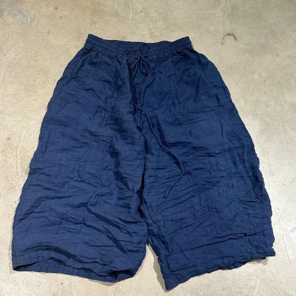 燕燕~夏季新款 休閒寬鬆抽繩款亞麻寬褲 長褲 