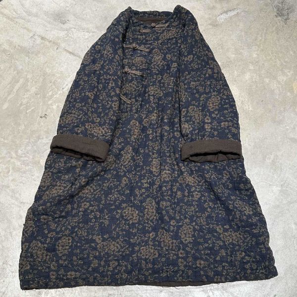 燕燕~秋冬新款 雙層亞麻偏襟盤扣中式復古長袍  ab27401 (此件商品不退換） 