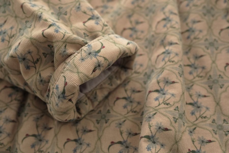 燕燕~棉麻商品~燈芯絨.    印花復古加厚短棉衣鄉野生活古風碎花小棉襖上衣.  ab2243301 