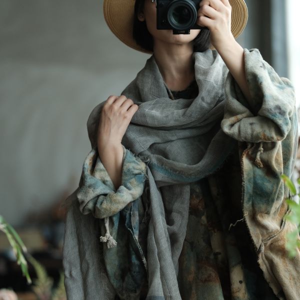 燕燕～復古文藝減齡氣質百搭圍巾披肩    abW06701 