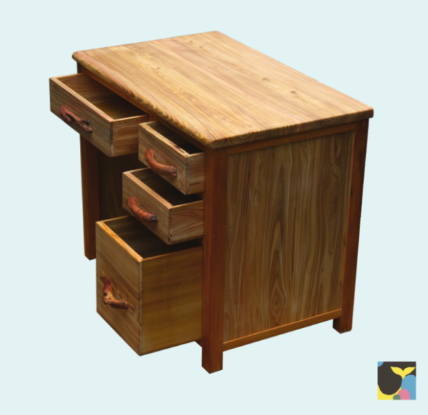 台灣檜三層手工書桌櫃 