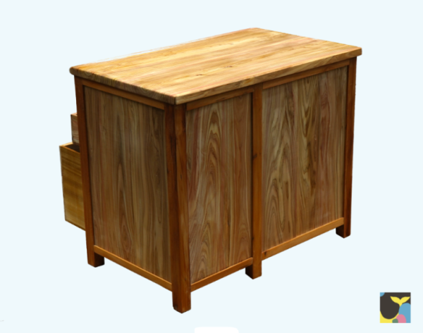 台灣檜三層手工書桌櫃 