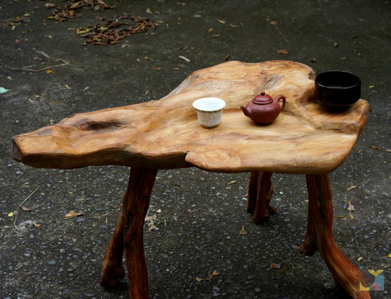藝術造型原木茶盤桌 