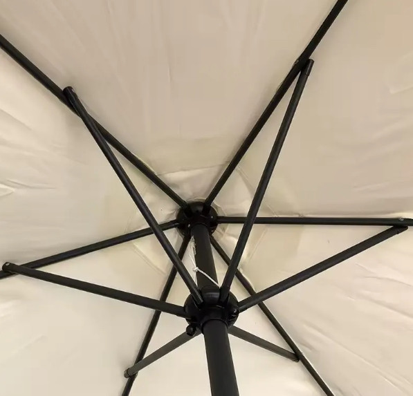 新手攤友必備｜210cm手搖式米白陽傘 陽傘、擺攤陽傘、手搖陽傘、戶外陽傘、防曬陽傘、防水陽傘、遮陽傘、7尺陽傘、市集傘、攤販陽傘、露營遮陽傘、傘架、戶外遮陽用品、活動陽傘、防潑水傘、聚酯纖維傘布、磨砂鐵桿、遮雨傘、擺攤必備、新手攤友