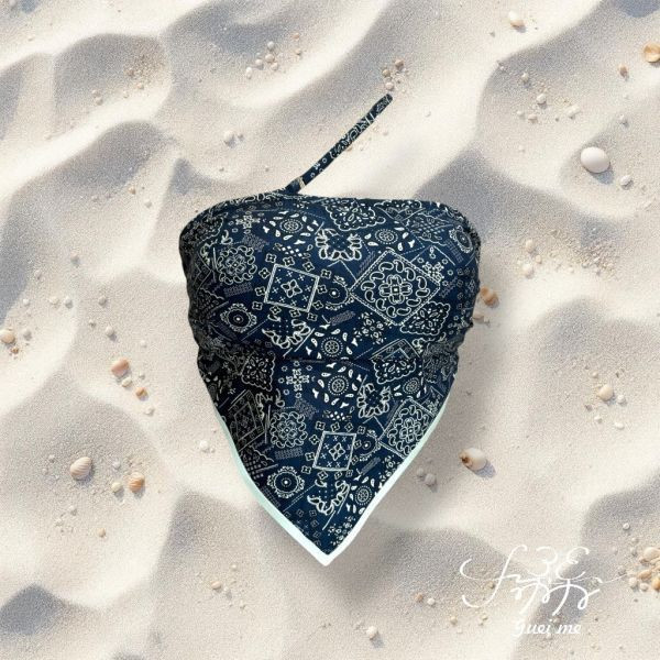 ⟣ 常備款 | Amigo | 平口款比基尼式上衣｜深藍色 