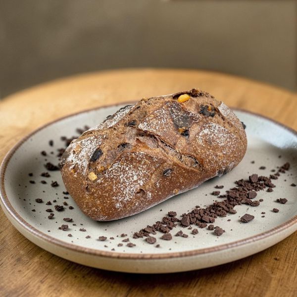 巧克力橙心 旭穗酸種麵包,老麵種,歐式麵包,自培天然酵母,全素,健康,酸種麵包哪裡買,酸種麵包訂購,台北酸種麵包,無添加防腐劑,無糖無油。